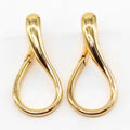Gold Twisted Teardrop 1.5" Stud Earring