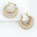 Cubic Zirconia Mesh Cage Hoop Earrings