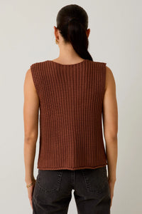 COCO RELAXED BUTTON DOWN SWEATER VEST