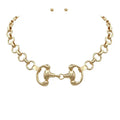 Horsebit Link Metal Necklace