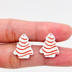 Acrylic Christmas Tree Ear Studs