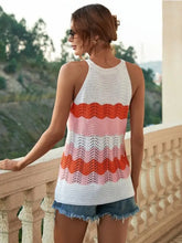Load image into Gallery viewer, Pink Color Block Knit Top
