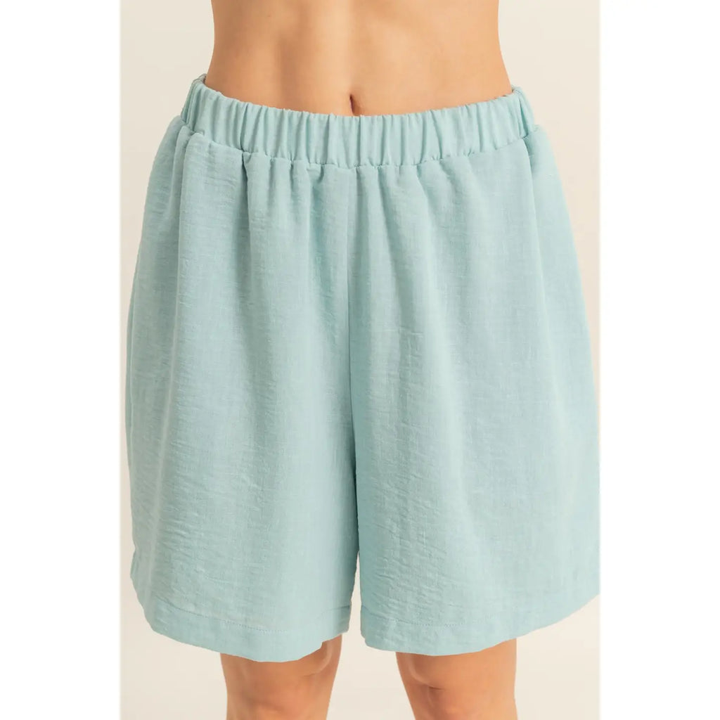 Tube Top and Flowy Shorts Set SOFT SAGE