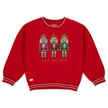 Load image into Gallery viewer, SIMPLY SOUTHERN VARSITY NUTCRACKER PATCH SWEATSHIRT

