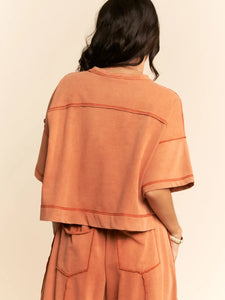 Mineral Washed Exposed Barrel Pants Set