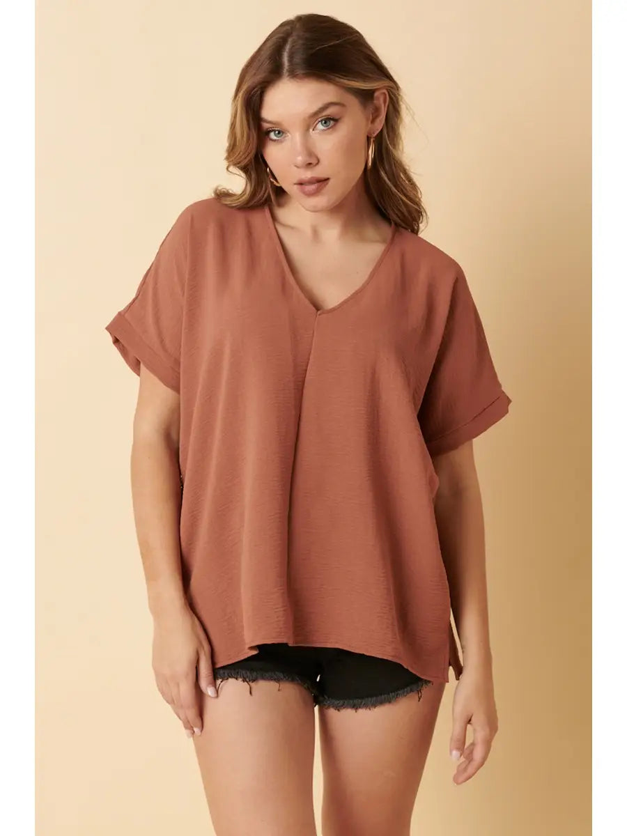 COPPER Dolman Sleeve Woven Top