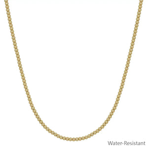 Gold 4mm Beaded 16"-18" Necklace