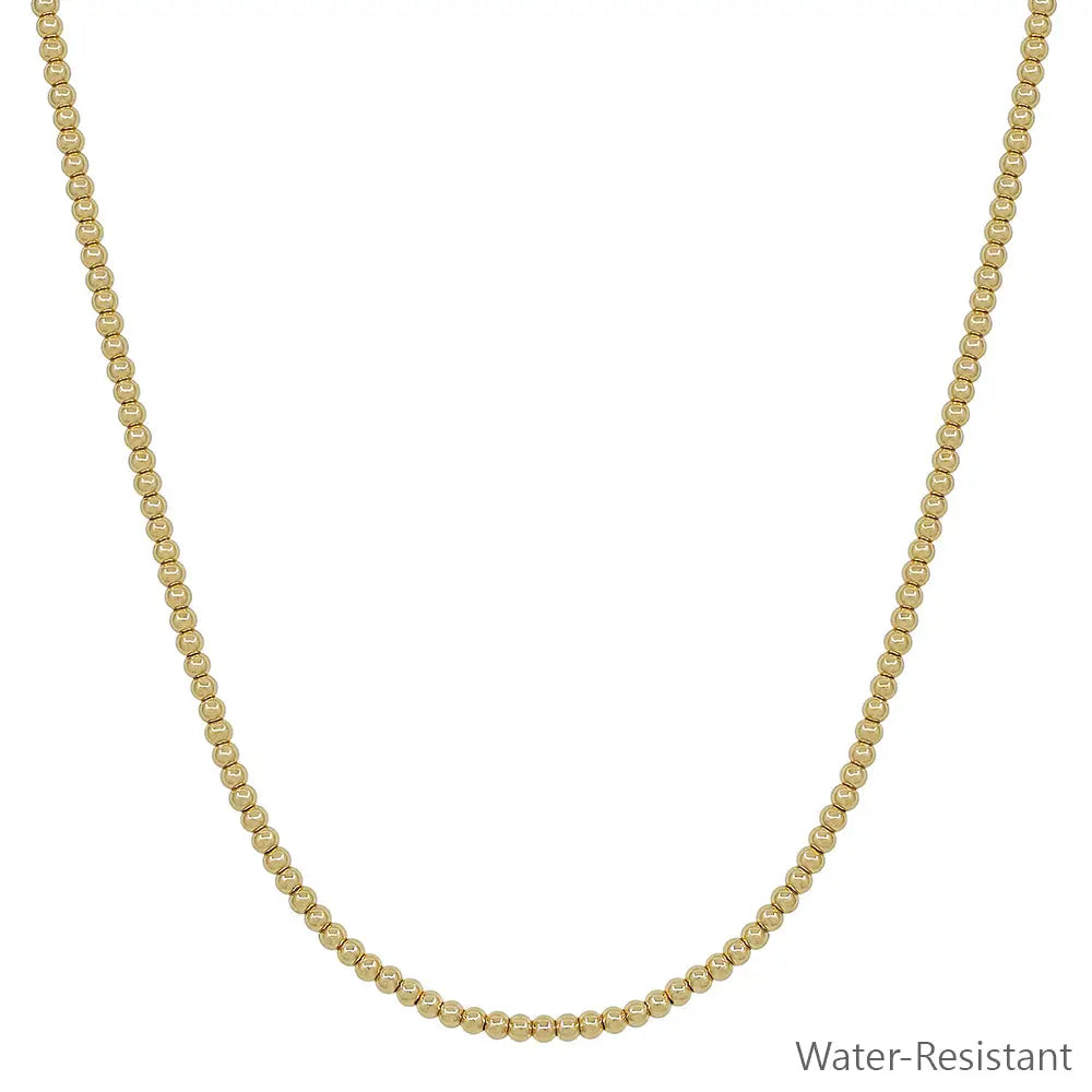 Gold 4mm Beaded 16