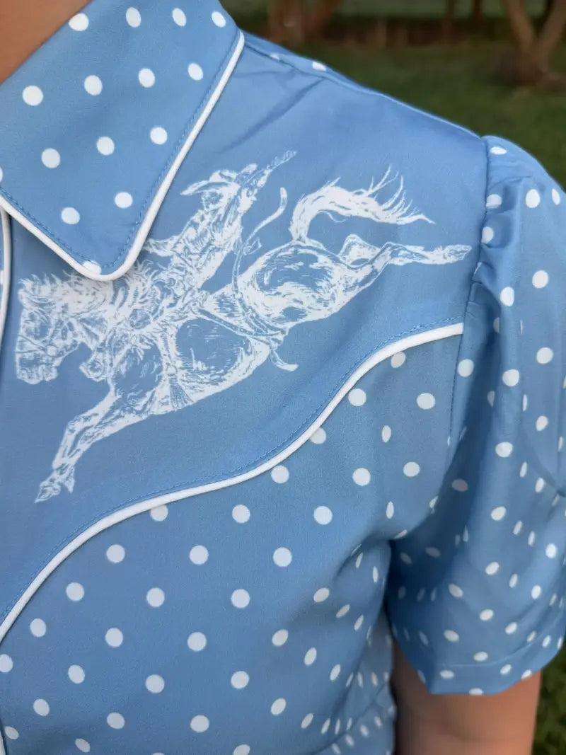 Blue Belle Button Up Top