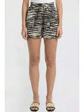 ZEBRA Linen Shorts with Pockets