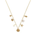 Gold Chain with Sealife Charms 16"-18" Necklace