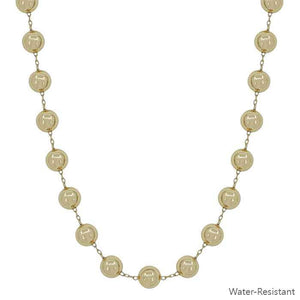 Water Resistant 10MM Beaded and Chain 16"-18" Necklace