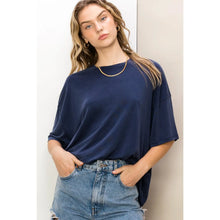 Load image into Gallery viewer, Oversized Crew Neck T-Shirt IN DARK NIGHT
