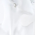 White Gold Dipped Graduated Twist Rope Oval Hoop Earrings