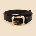Black Textured Angled Rectangle Shaped Buckle