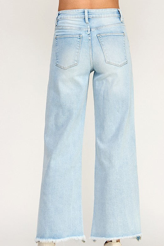 PETRA petite HIGH RISE WIDE LEG JEANS
