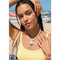 Beach Mode Candy Coastal Ceramic Shell Beaded Necklace
