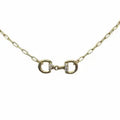Gold Horse Bit 16"-18" Necklace