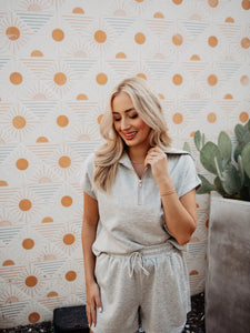 HEATHER GRAY SCUBA SHORTS SET