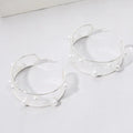 Pearl Pointed Lucite Hoop Earrings