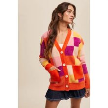 Load image into Gallery viewer, Clearance FALL CHECK FUZZY SOFT CARDIGAN
