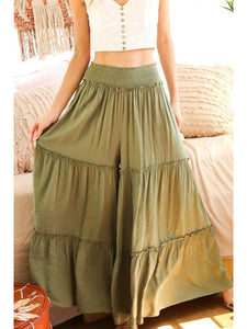 OLIVE  Tiered Wide Leg Pants