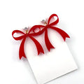 Red Bow Earrings