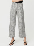 Vervet High Rise Patch Pocket Leopard Baggy Wide Jeans