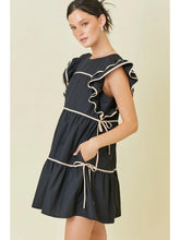 Load image into Gallery viewer, Double Ruffle Sleeve Mini Dress
