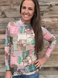 Mosaic Spring Mesh Top