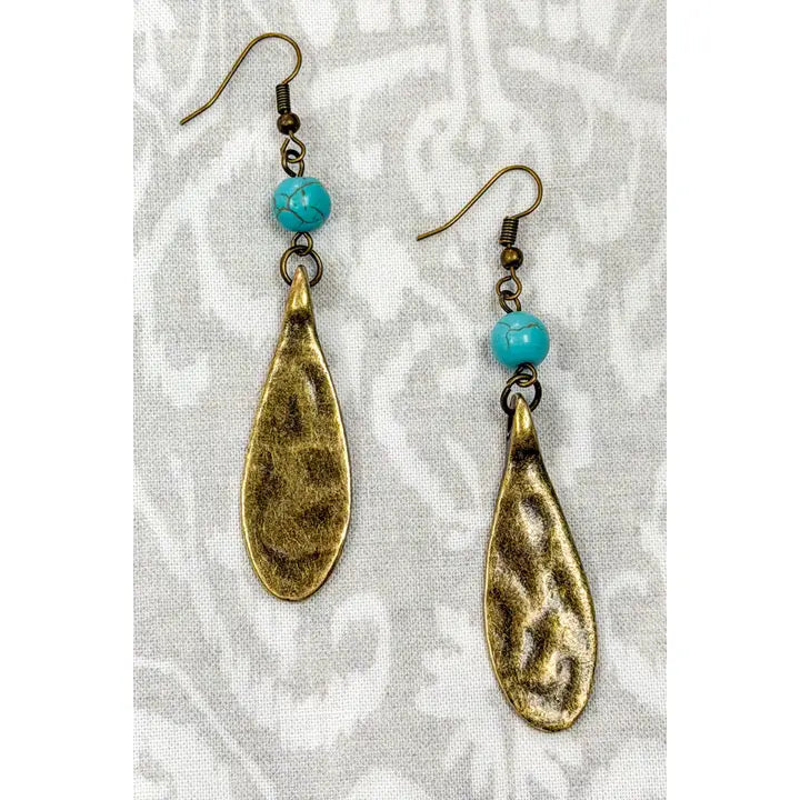 Single Bead Fish Hook Earrings