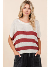 Load image into Gallery viewer, SIENNA STRIPE KNIT TOP
