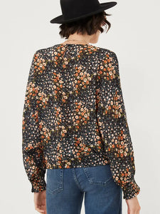 Smocked Cuff Floral Dolman Top