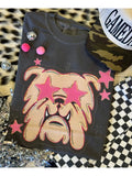 Bulldogs Pink Star Mascot Tee