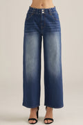 Rhinestone Waist Studded Detail Jeans