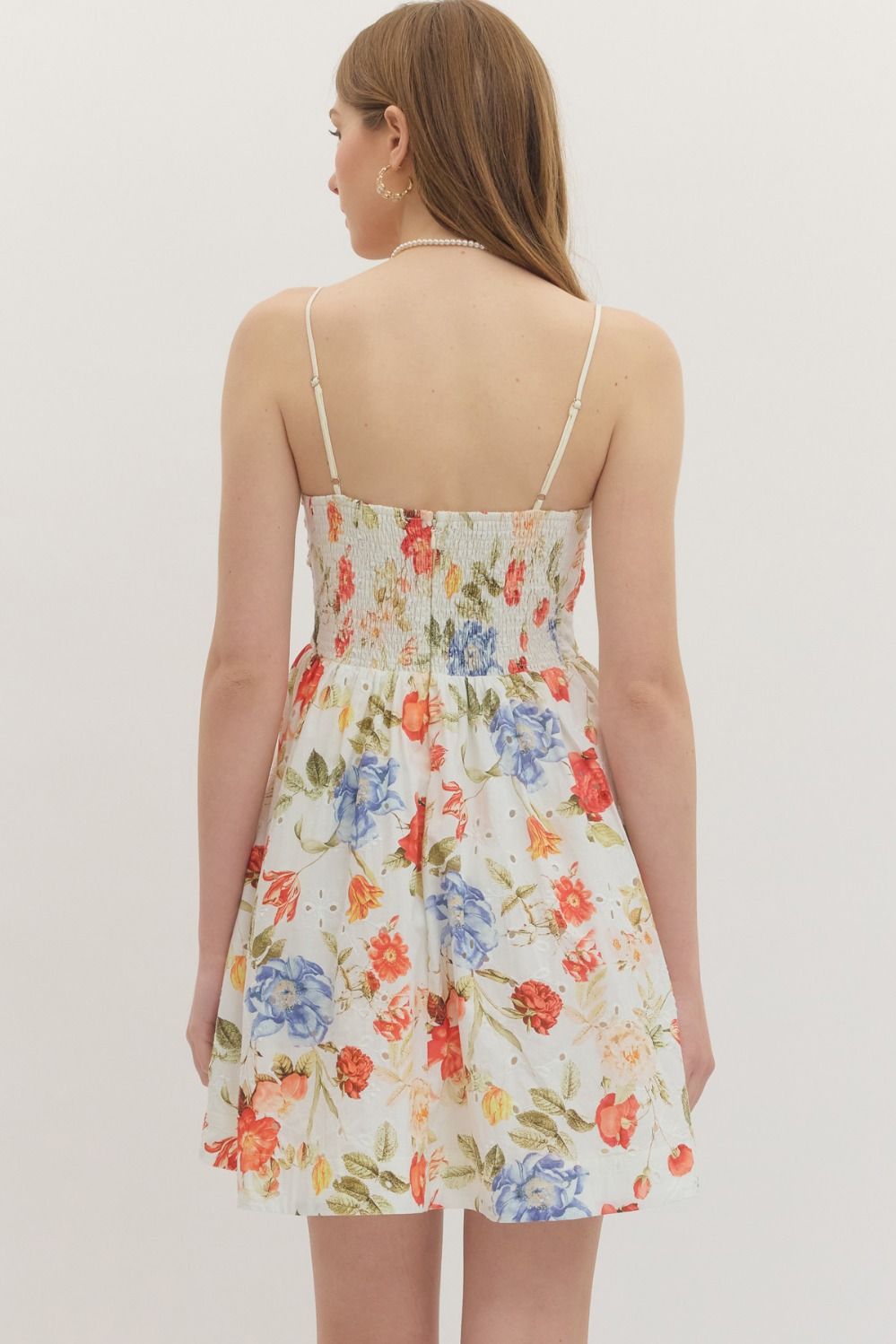 Floral Combo Print Sleeveless Mini Dress