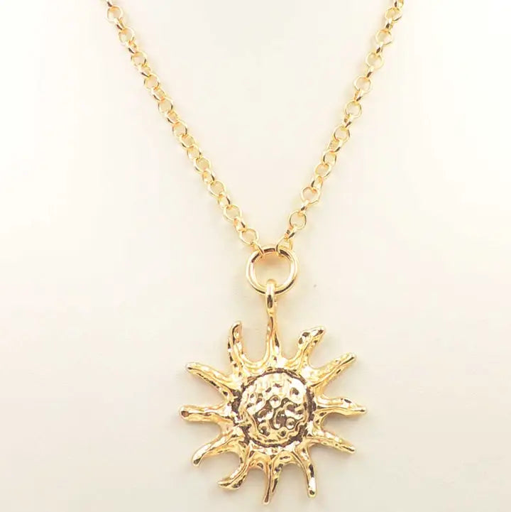 Gold Chain with Sunburt 16"-18" Necklace