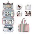 Striped Hanging Toiletry & Makeup Organizer Bag
