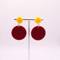 Burgundy and Gold Acrylic Game Day Earrings