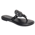 Pierre Dumas Medalion Sandals in Black