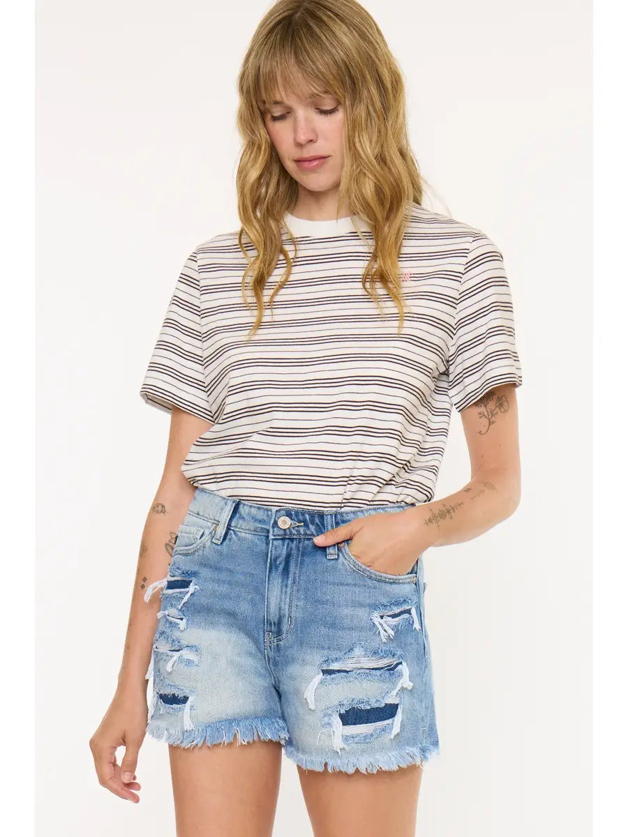 Kancan High Rise Mom Shorts