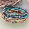 Summer Splash Bead Stretch Bracelet Set