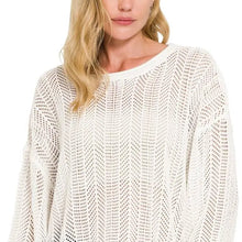 Load image into Gallery viewer, Crochet LONG SLEEVE TOP
