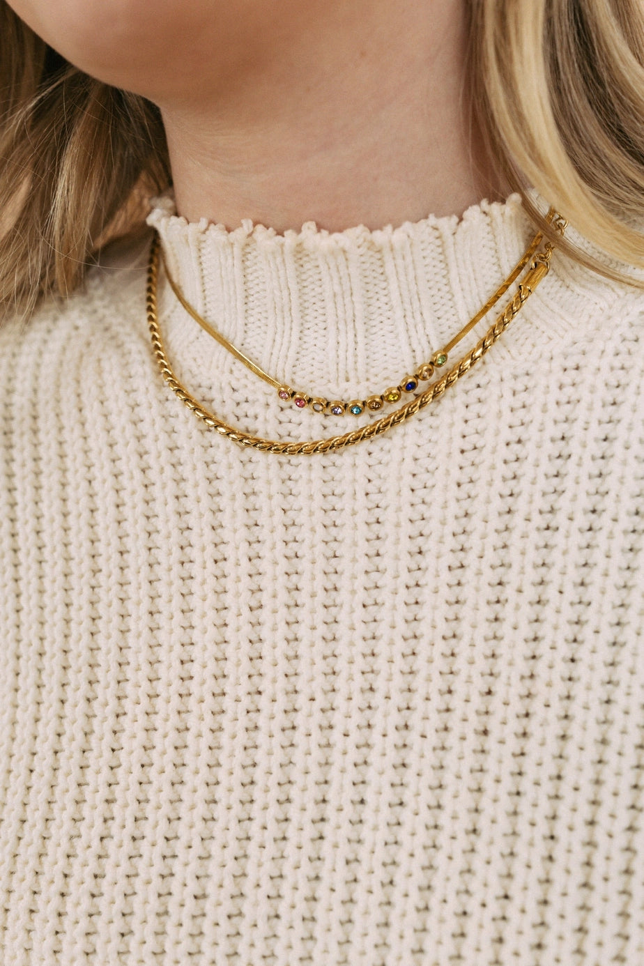 Gold Rope Chain Necklace