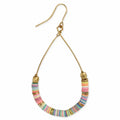 Boho Pastels Heishi Teardrop Earrings