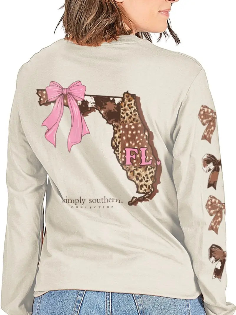 Simply Southern State of Florida Long Sleeve Tee