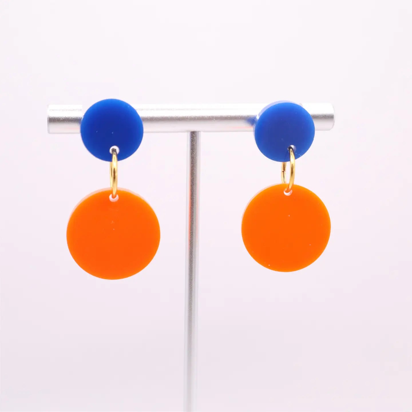 Orange and Blue Game Day Acrylic Earrings