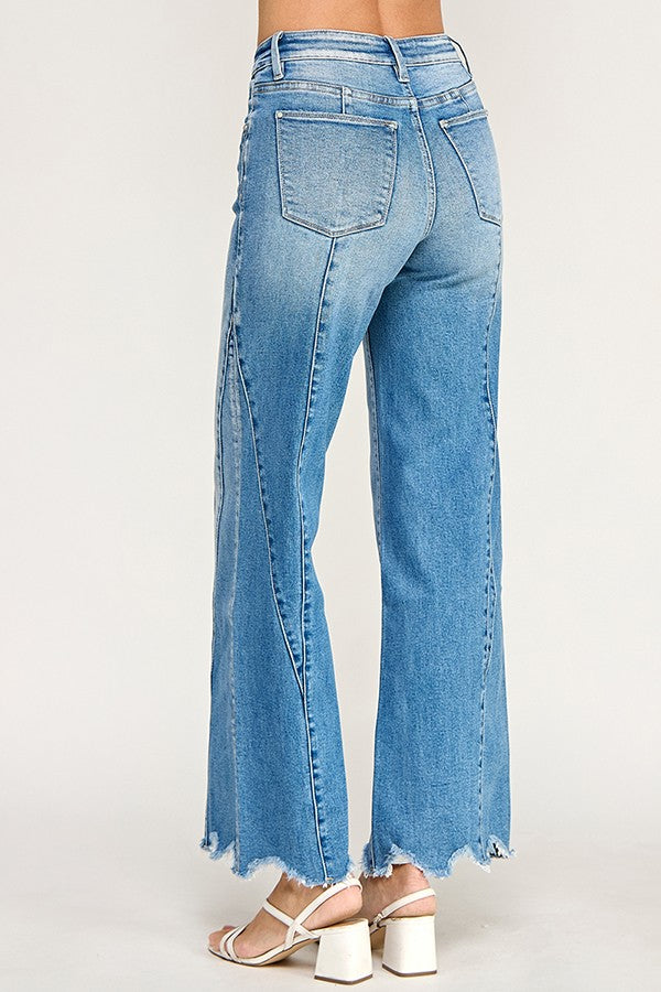 Petra Super Stretch High Rise Wide Leg w/ Seam Detail