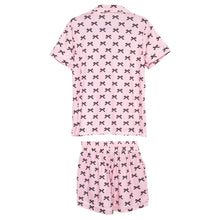 Load image into Gallery viewer, Black &amp; Pink Mini Coquette Bows Loungewear Set
