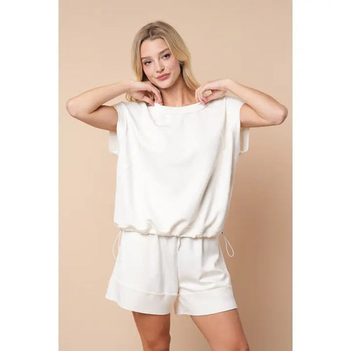 BUTTER SOFT OFF WHITE SHORTS SET